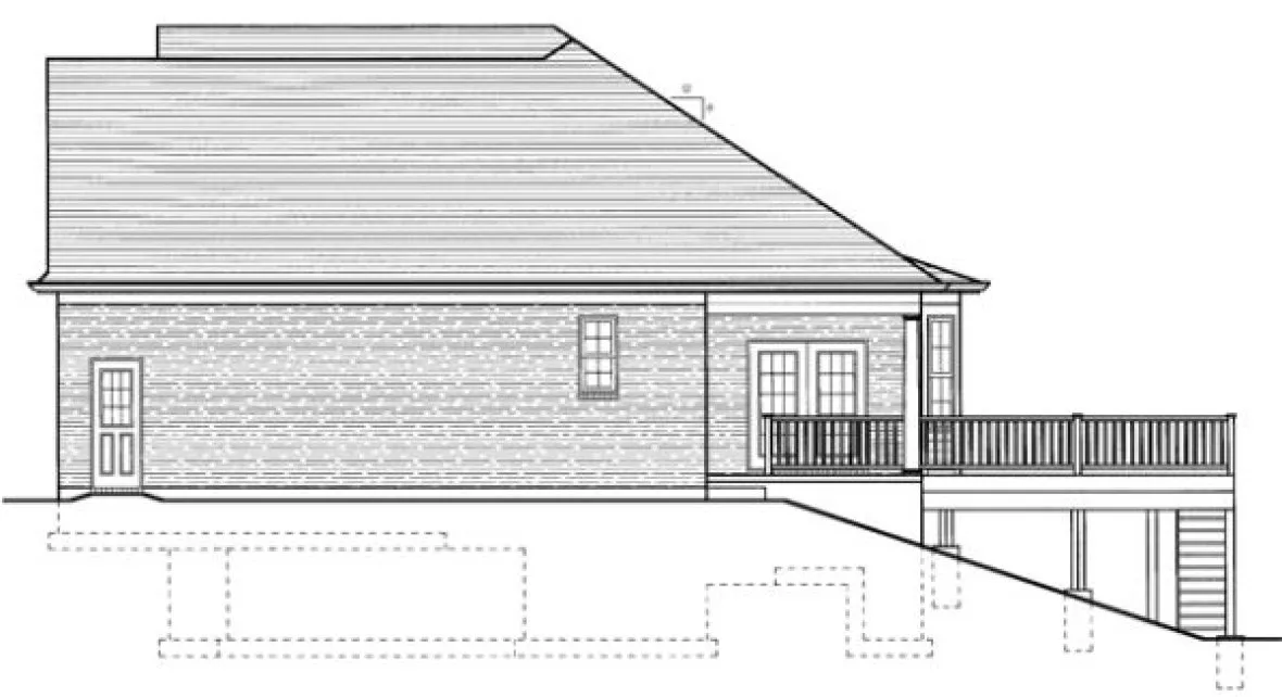 Right Elevation for House Plan #534430