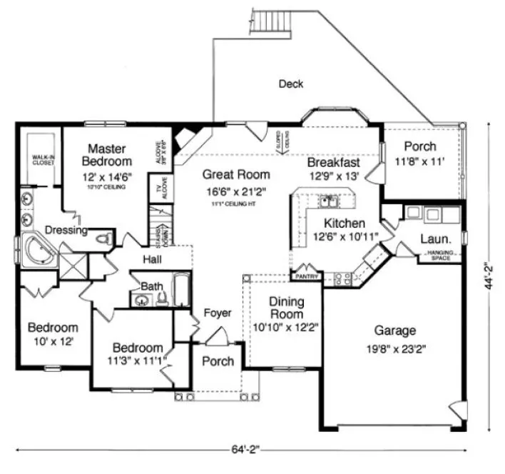 Main Floor Plan for House Plan #534430