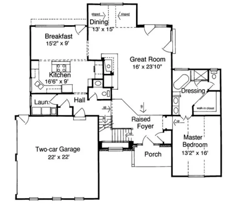 Main Floor Plan for House Plan #535820