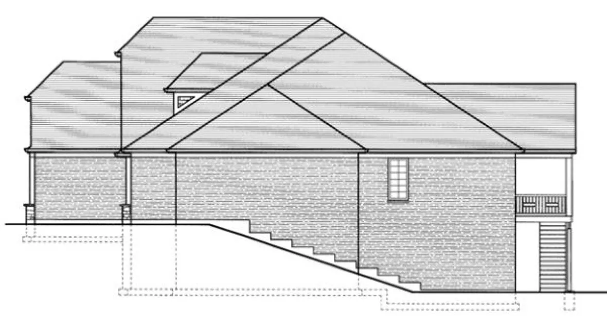 Right Elevation for House Plan #533620