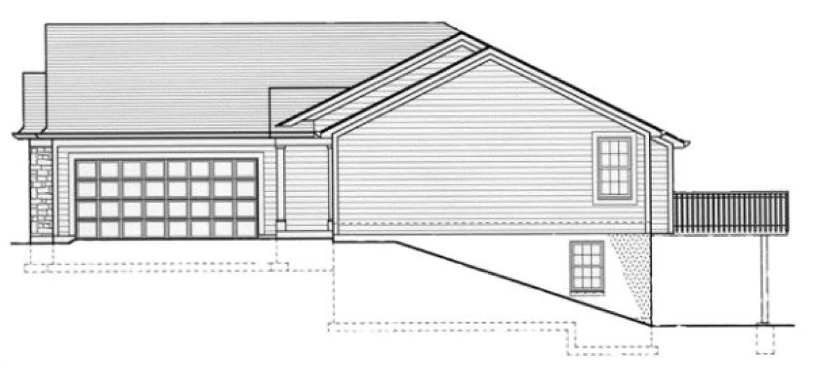 Right Elevation for House Plan #531420