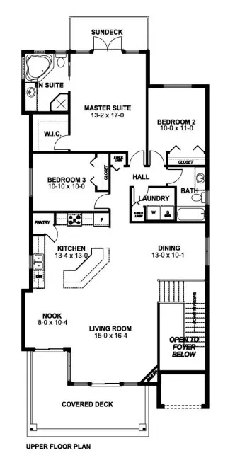 Second Floor Plan for House Plan #195261