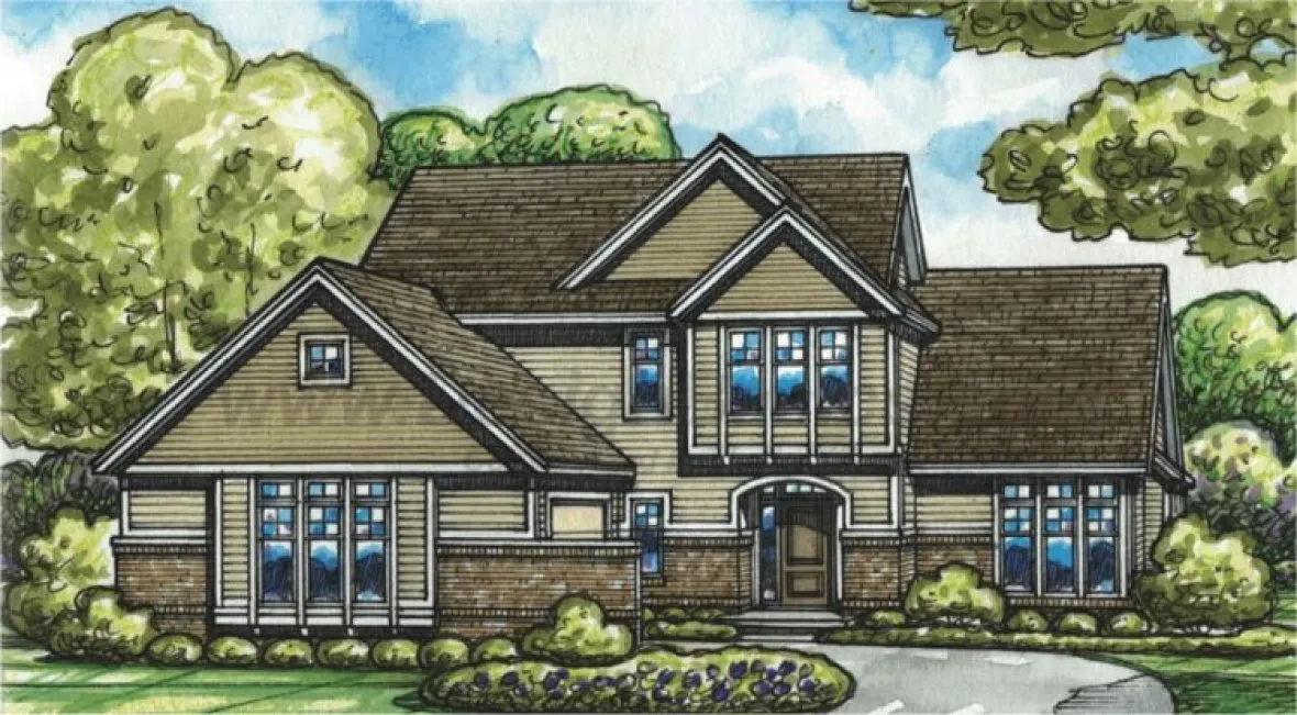 Full Rendering for House Plan #151815