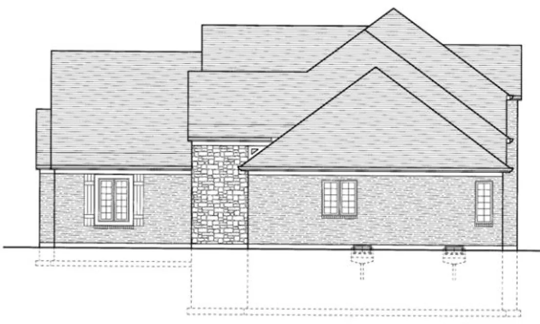 Right Elevation for House Plan #531130