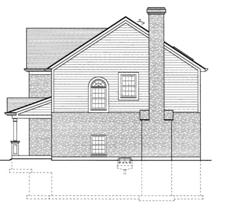 Left Elevation for House Plan #534120