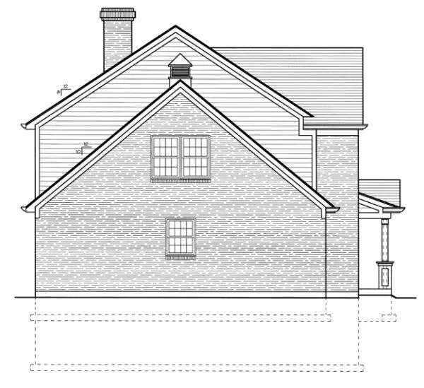 Right Elevation for House Plan #534120