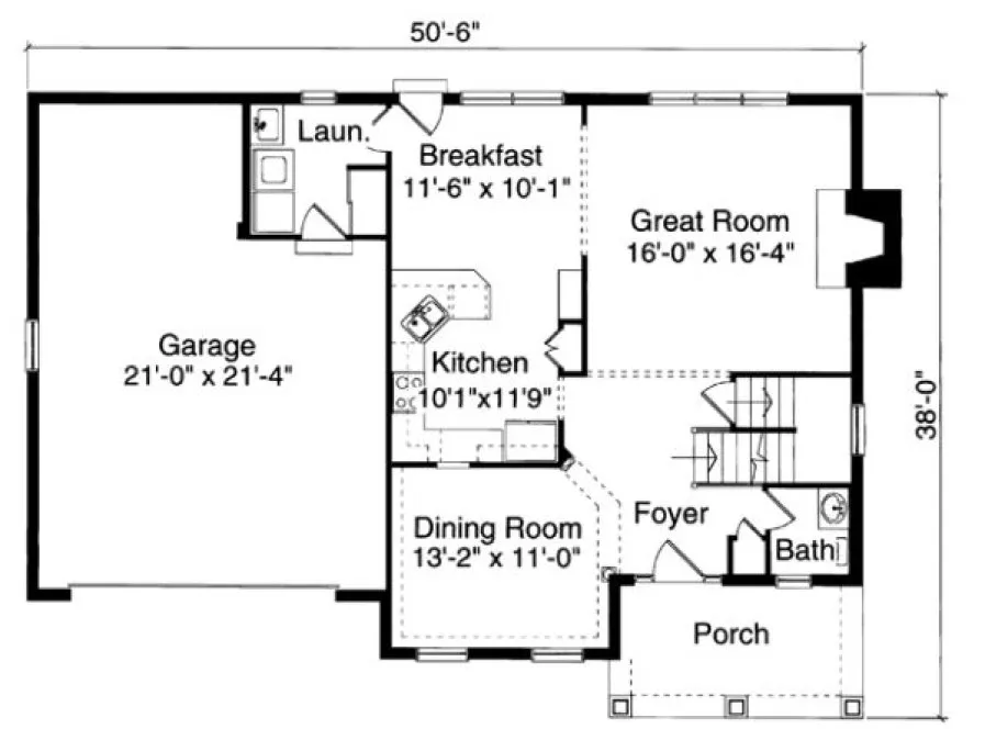 Main Floor Plan for House Plan #534120