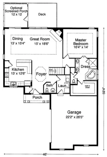 Main Floor Plan for House Plan #535130
