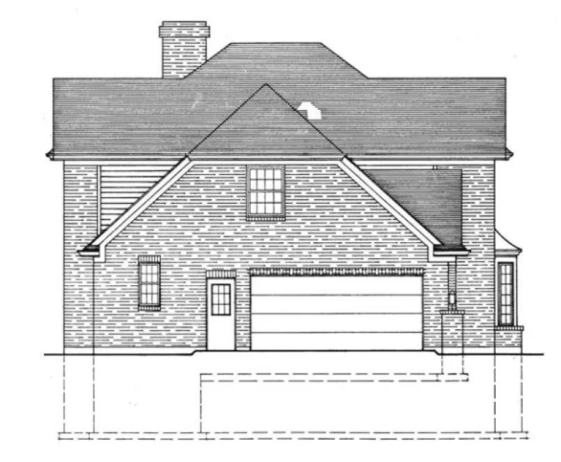 Left Elevation for House Plan #538210