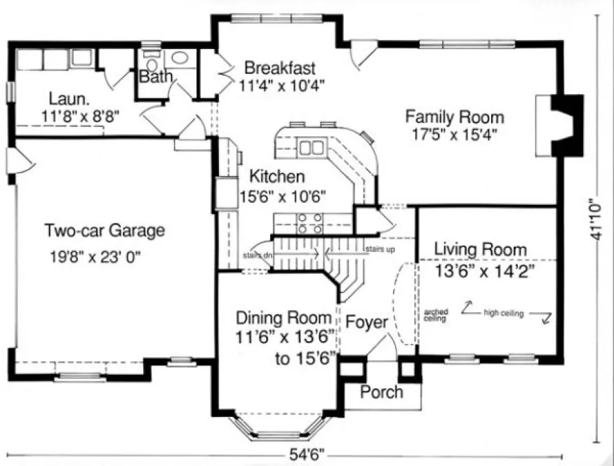 Main Floor Plan for House Plan #538210