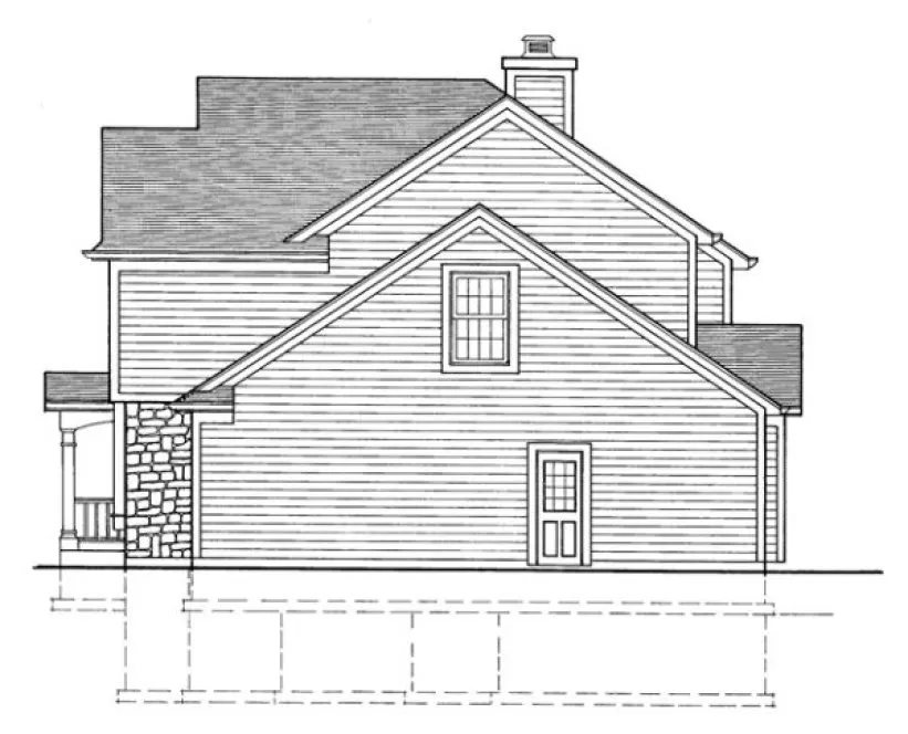 Right Elevation for House Plan #536410