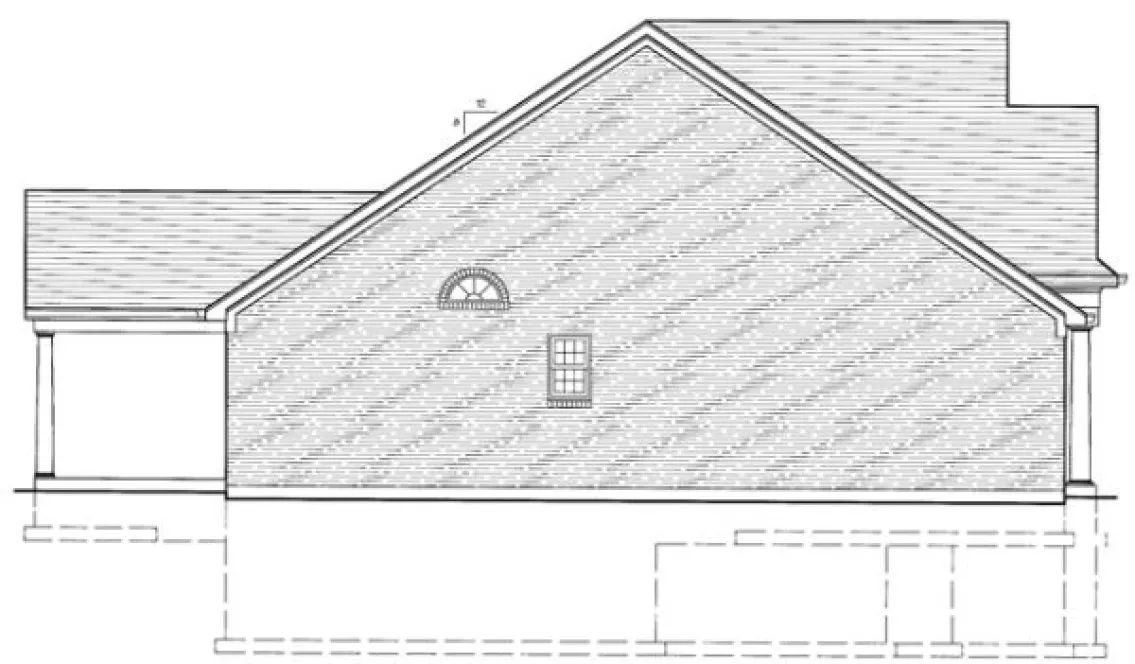 Left Elevation for House Plan #535330