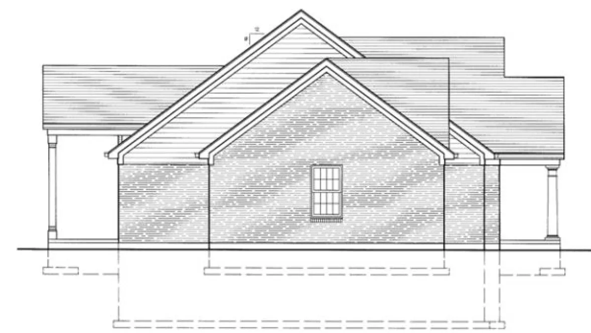 Left Elevation for House Plan #538430