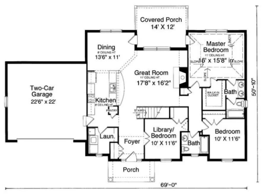 Main Floor Plan for House Plan #538430