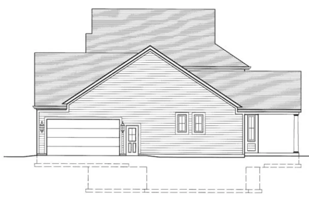Right Elevation for House Plan #531530