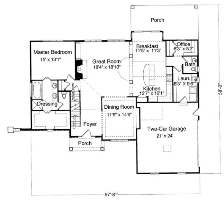 Main Floor Plan for House Plan #531530