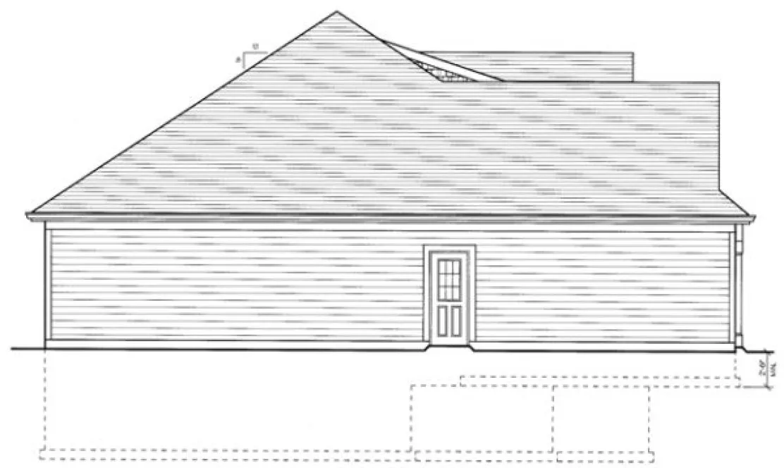 Left Elevation for House Plan #539130