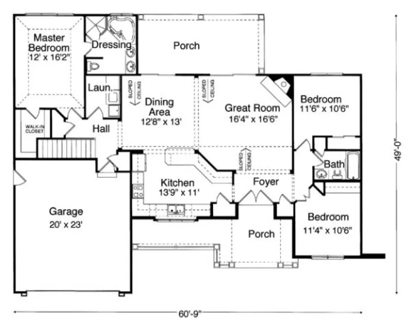 Main Floor Plan for House Plan #539130