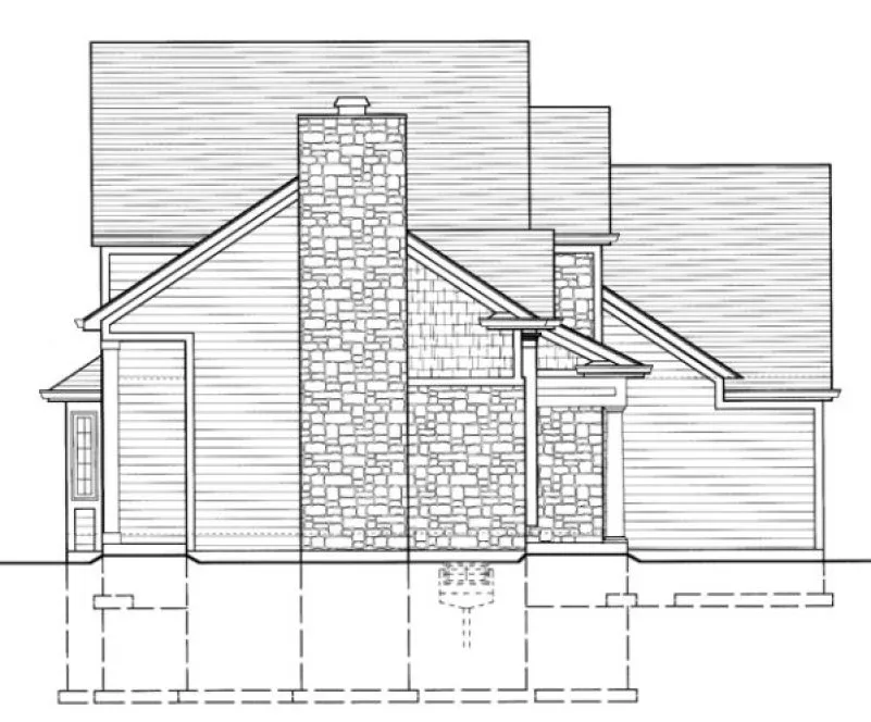 Right Elevation for House Plan #534530