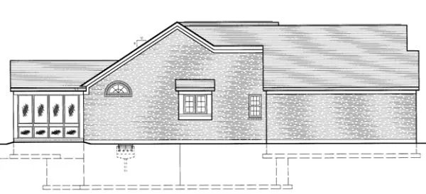Left Elevation for House Plan #537330