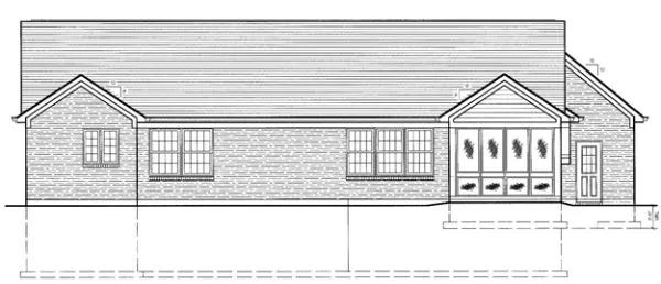 Rear Elevation for House Plan #537330