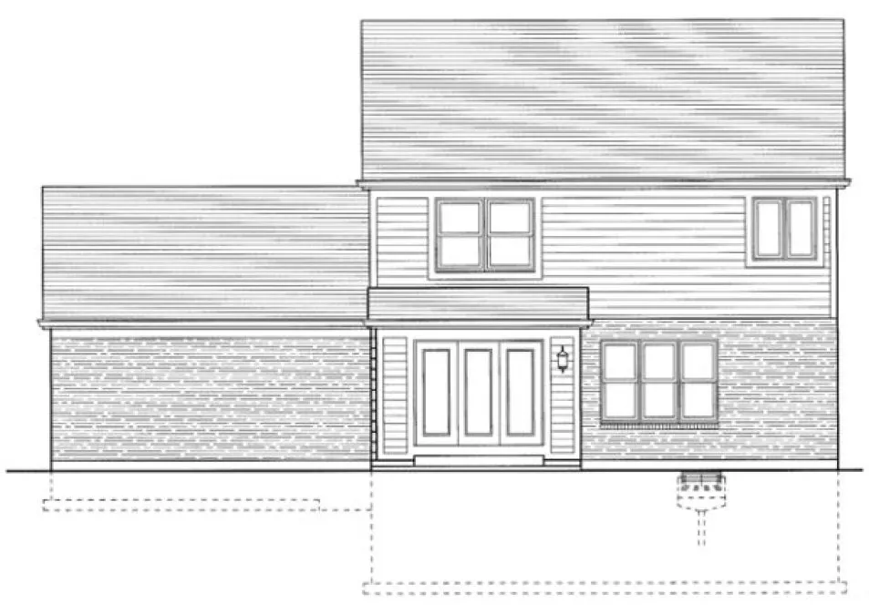 Rear Elevation for House Plan #532330