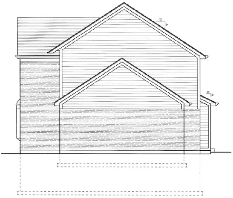 Right Elevation for House Plan #532330