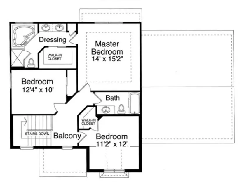 Second Floor Plan for House Plan #532330