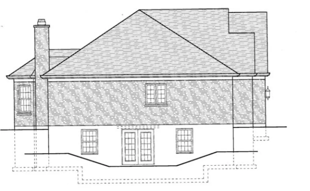 Left Elevation for House Plan #531720