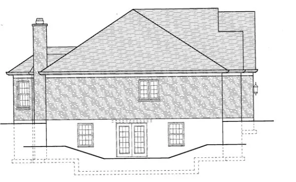 Left Elevation for House Plan #531720
