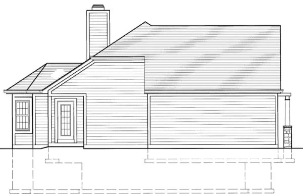 Left Elevation for House Plan #532530