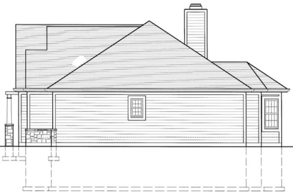 Right Elevation for House Plan #532530