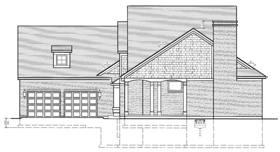Right Elevation for House Plan #532430