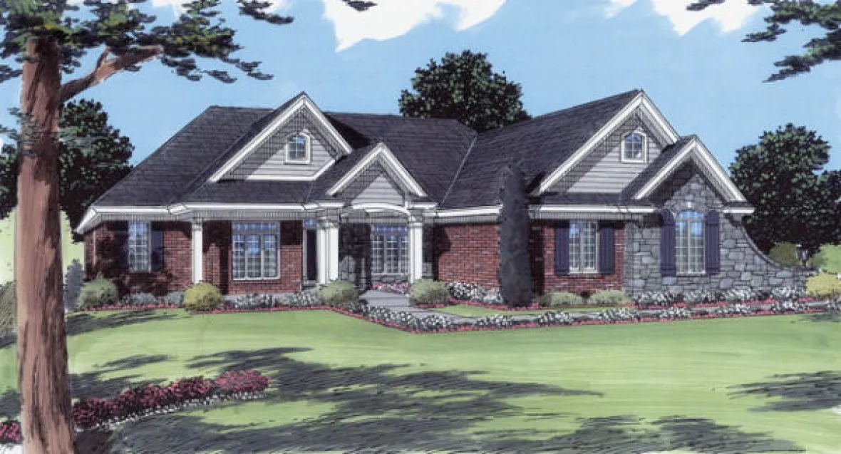 Full Rendering for House Plan #538330
