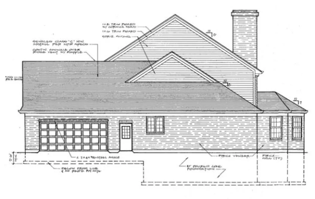 Right Elevation for House Plan #537130