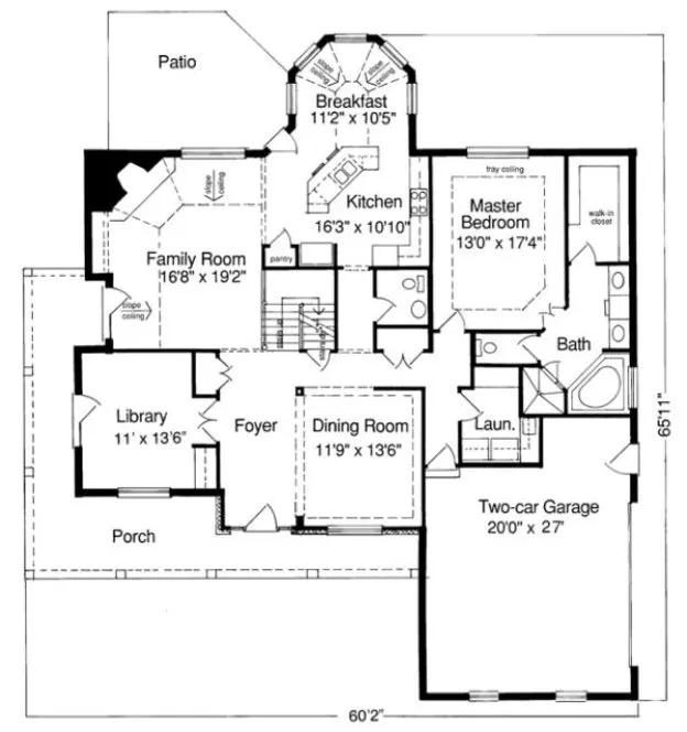 Main Floor Plan for House Plan #537130