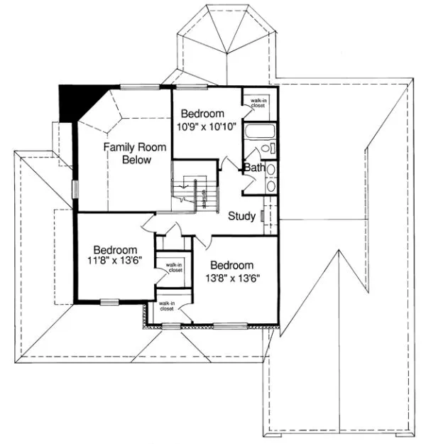 Second Floor Plan for House Plan #537130