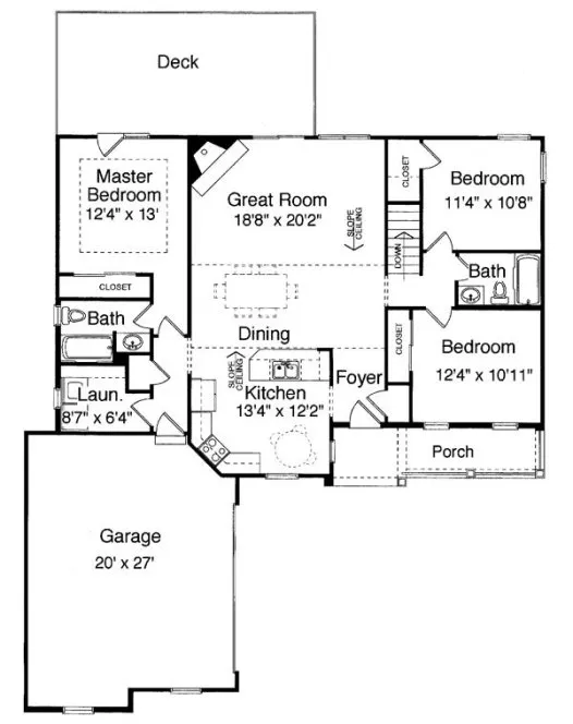 Main Floor Plan for House Plan #537140