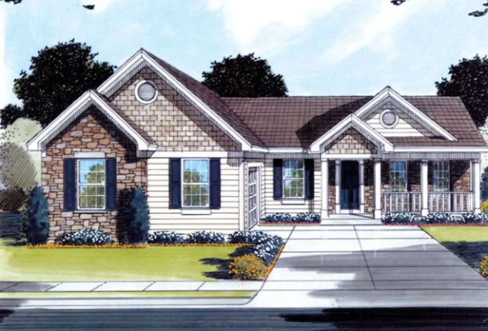 Full Rendering for House Plan #537140