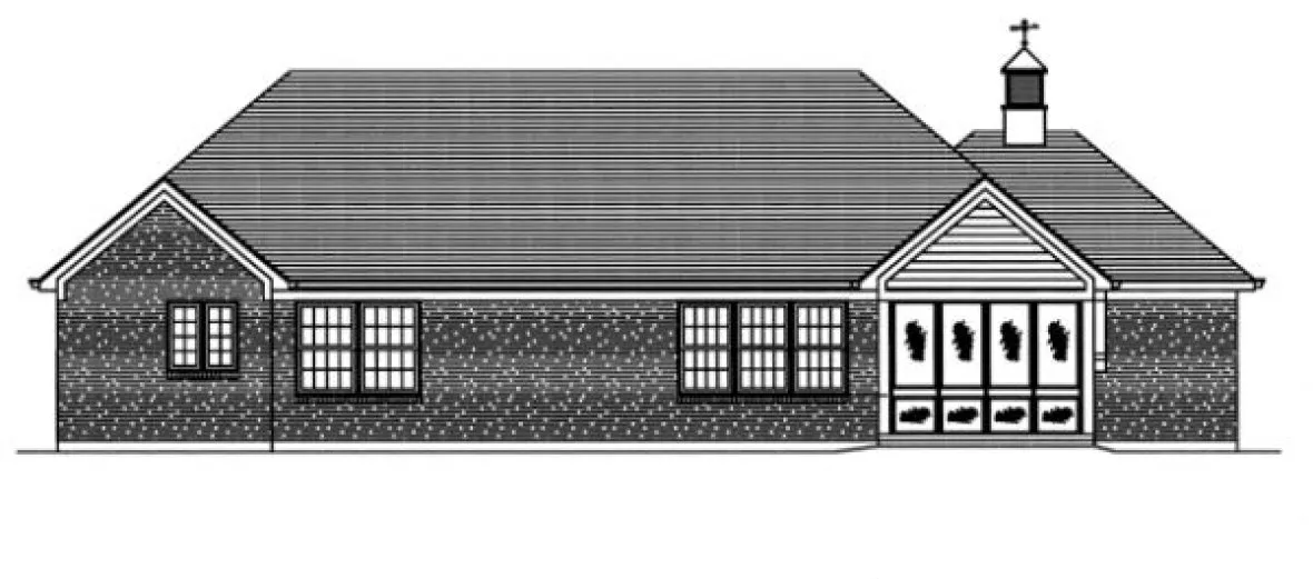 Rear Elevation for House Plan #539540
