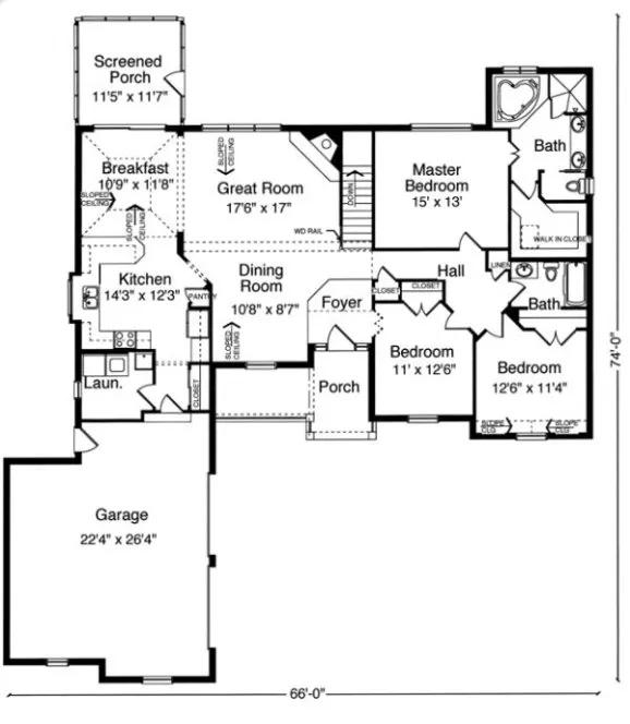 Main Floor Plan for House Plan #539540
