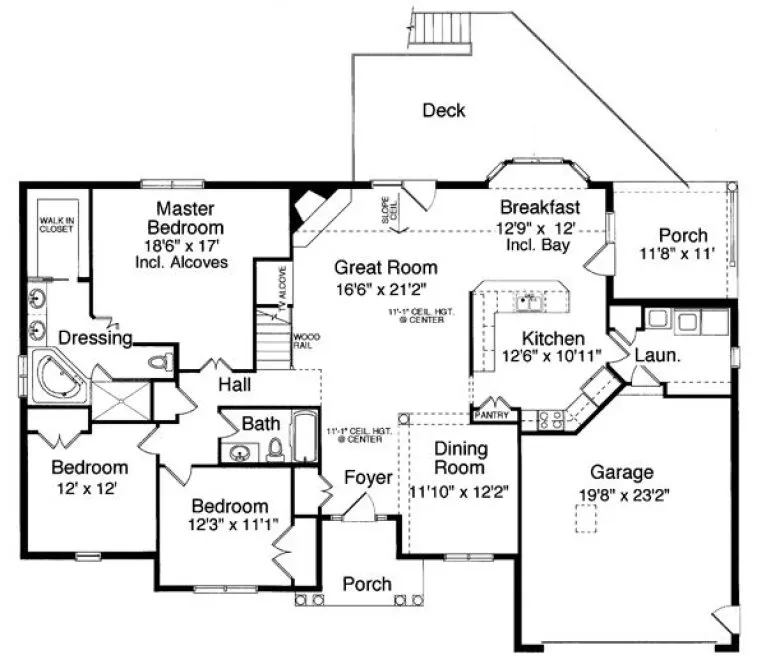 Main Floor Plan for House Plan #539930