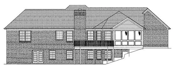 Rear Elevation for House Plan #539340
