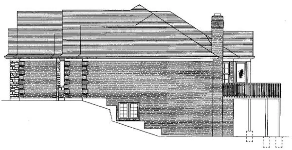 Right Elevation for House Plan #539340