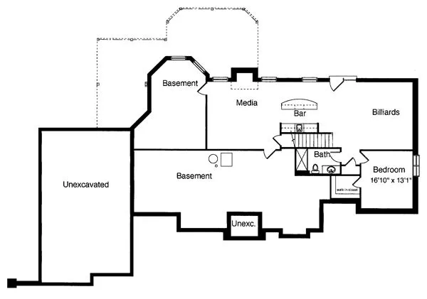 Basement Plan for House Plan #539340