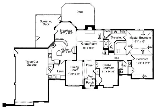 Main Floor Plan for House Plan #539340