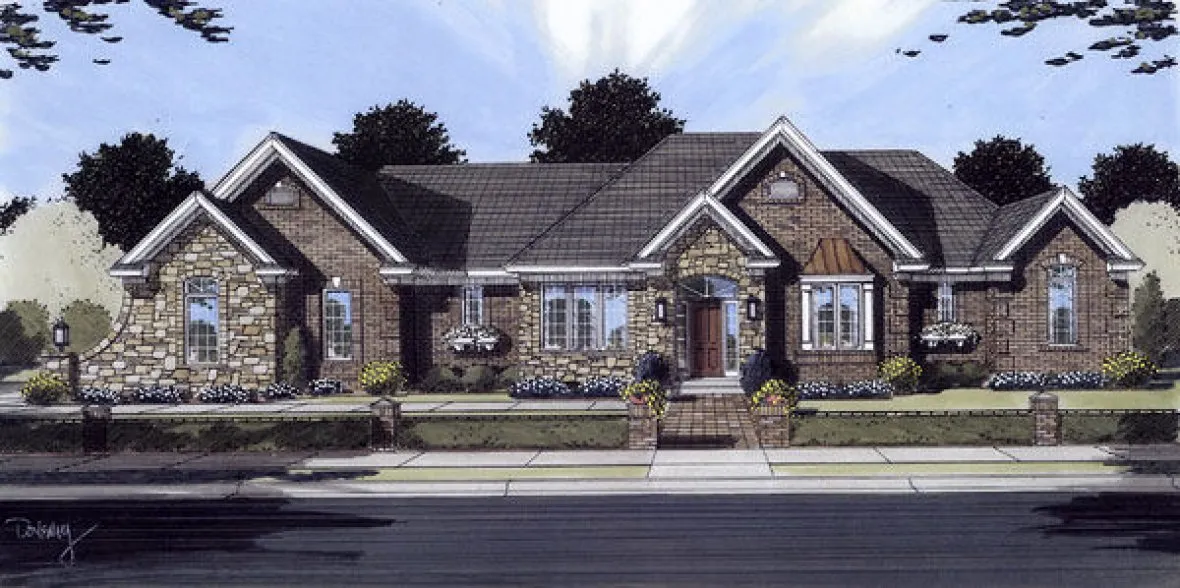 Full Rendering for House Plan #539340