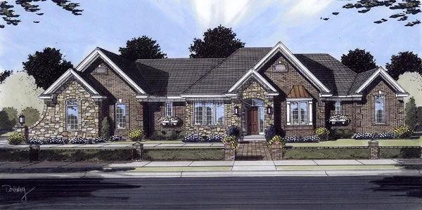Full Rendering for House Plan #539340
