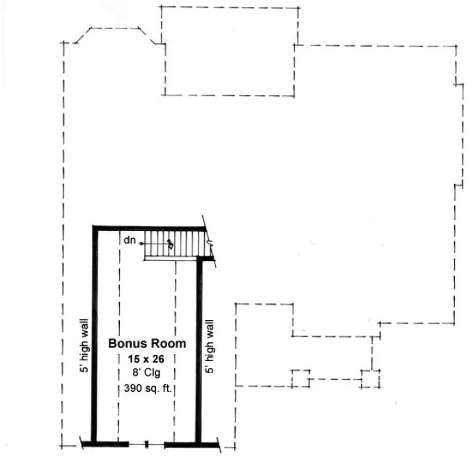 Second Floor Plan for House Plan #282181