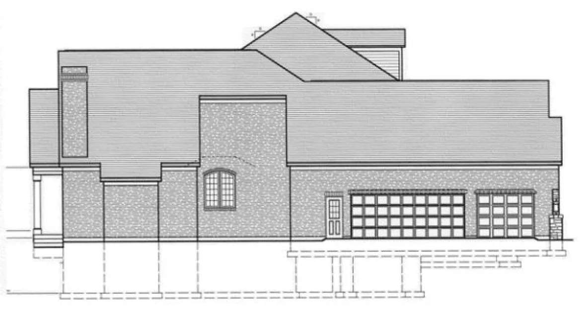 Left Elevation for House Plan #539620